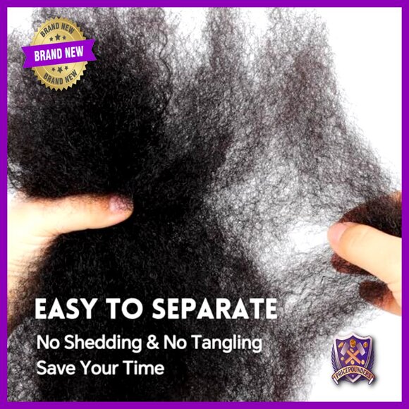 100% Human Hair Extensions 12 Inch Afro Kinky Curly Bulk Bundles main image 3